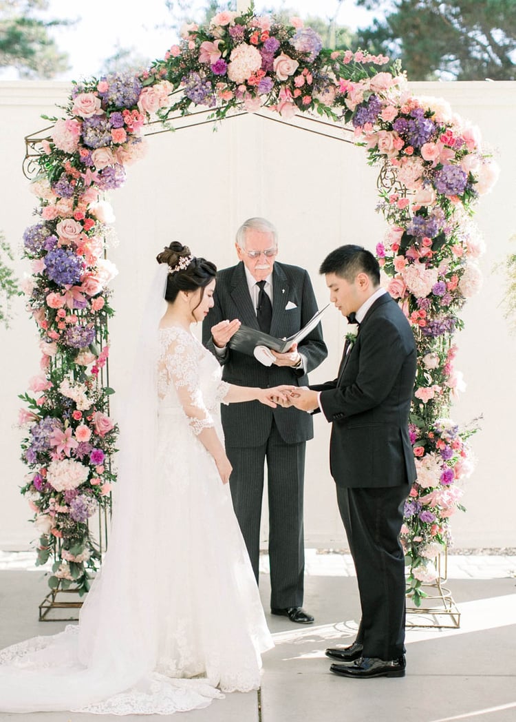 Stunning Pastel Floral Arbor at Jefferson St Mansion