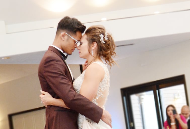 a beautiful first dance in the newly renovated ballroom