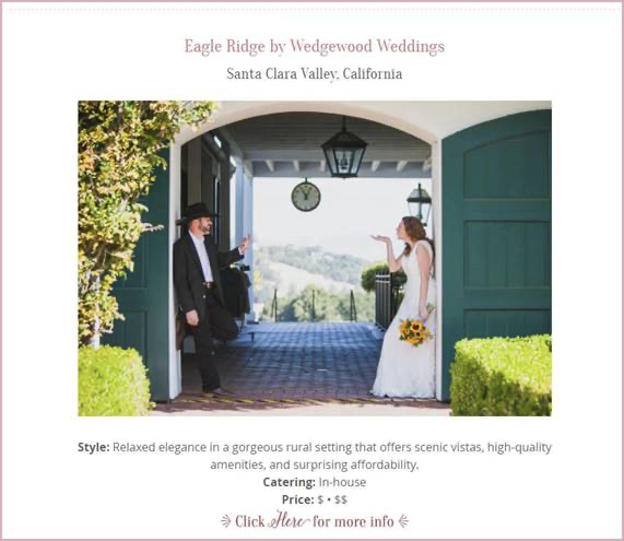 Eagle Ridge Awarded 'Best Affordable Wedding Venue' in San Jose