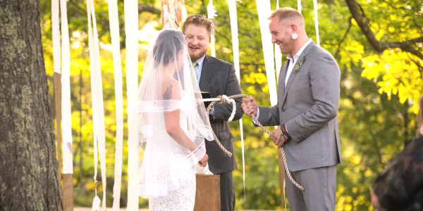 A literal tying of the knot! This unity ceremony consists of the couple tying what is known as a fisherman’s knot, one of the strongest knots, which will not break and only grows stronger under pressure.