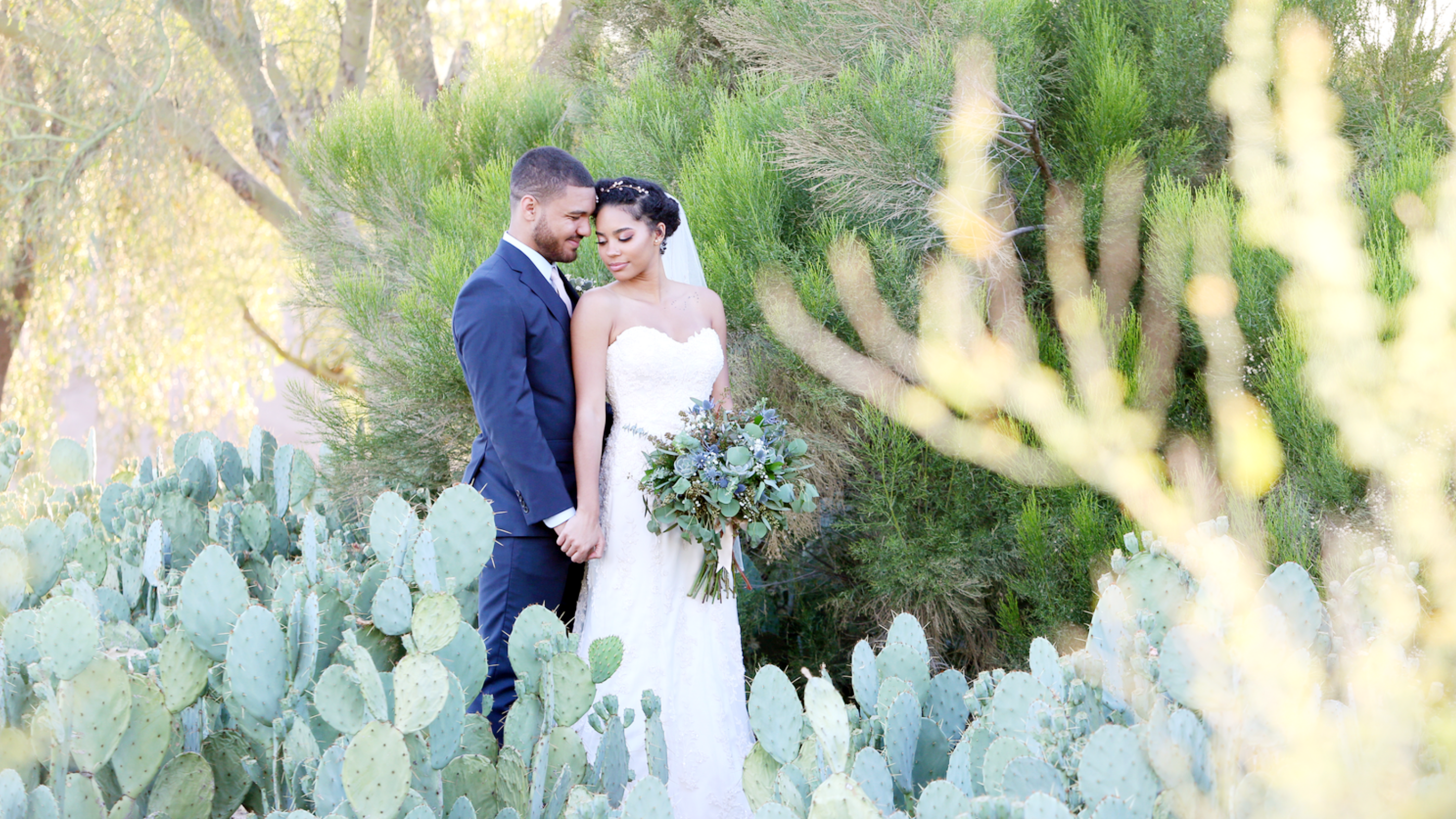 Bride & Groom | Cactus Garden | Memories by Karen | Palm Valley by Wedgewood Weddings