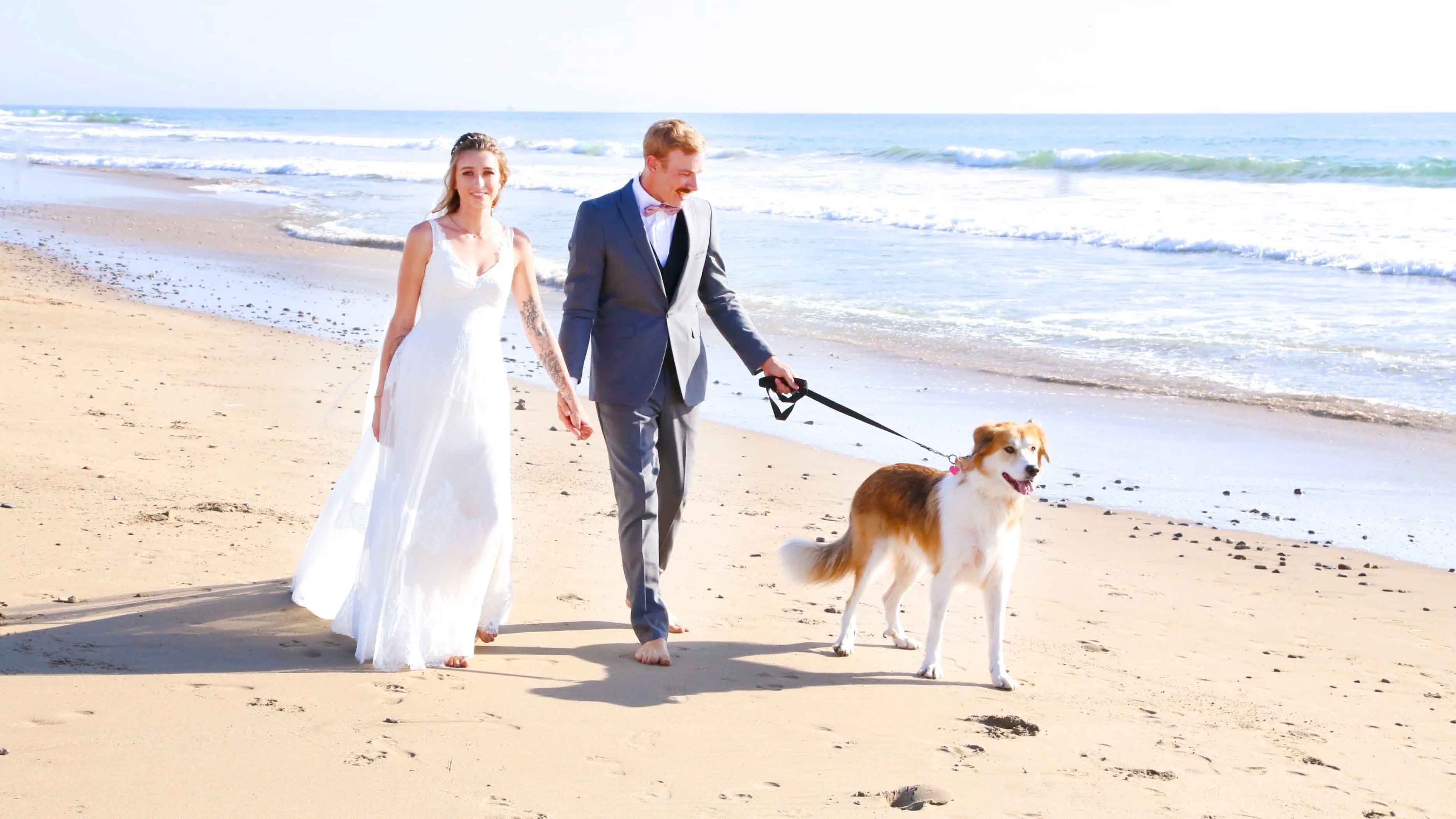 Beach Walk before the Ceremony Nerves Kick In....