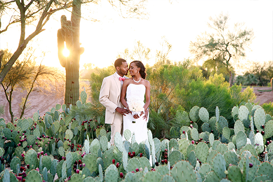Bride Groom Cactus Garden at Palm Valley | Wedgewood Weddings