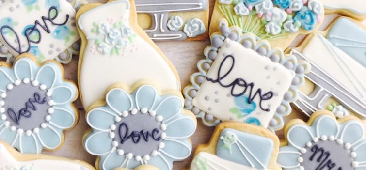 Wedding favor cookies from Etsy