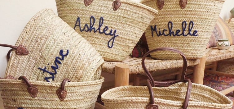 Wedding favor totes from Etsy