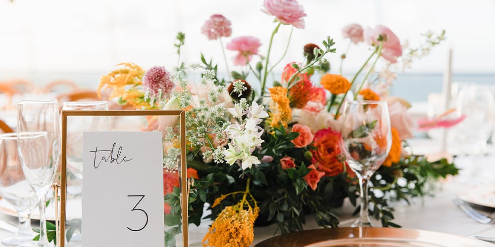 Tablescape decor at La Jolla Cove Rooftop by Wedgewood Weddings