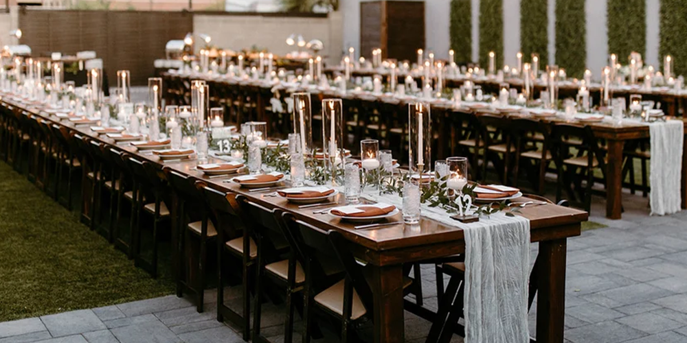 Elegant outdoor reception at Croft Downtown