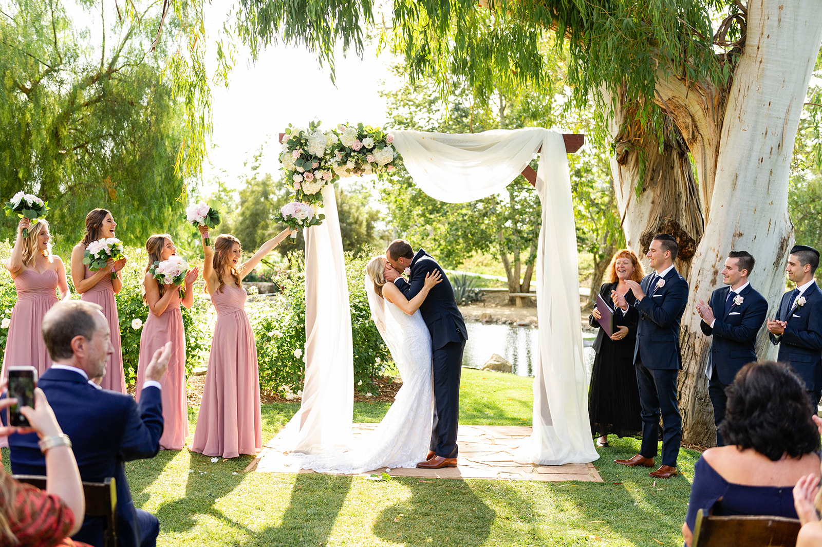 first kiss at Galway Downs by Wedgewood Weddings