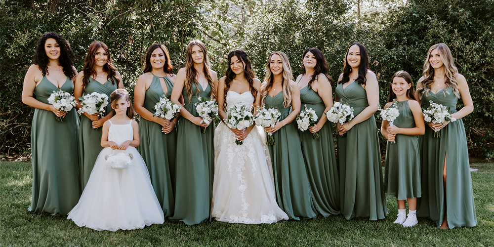 Juliet with her wedding party