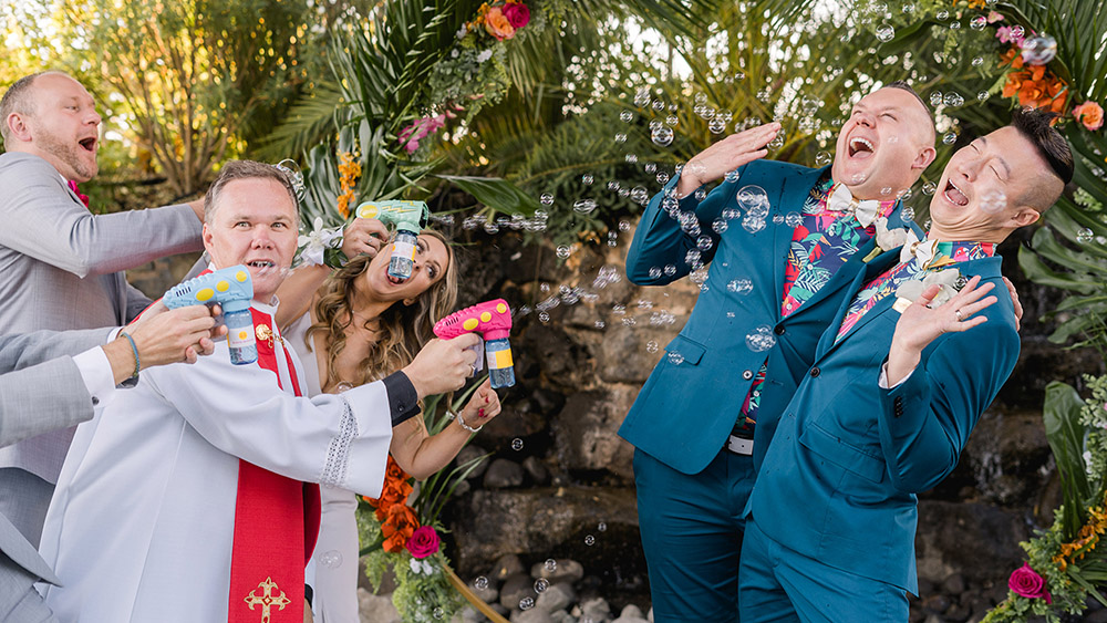 Tropical Drag-Themed Wedding in Sacramento