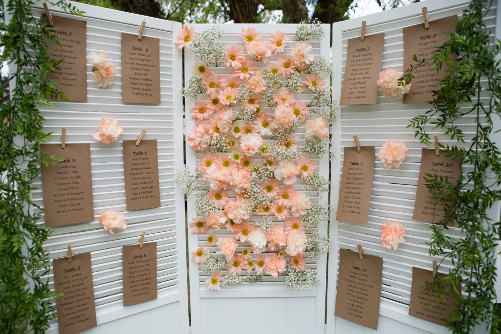 Wedgewood Weddings gorgeous wedding seating chart florals