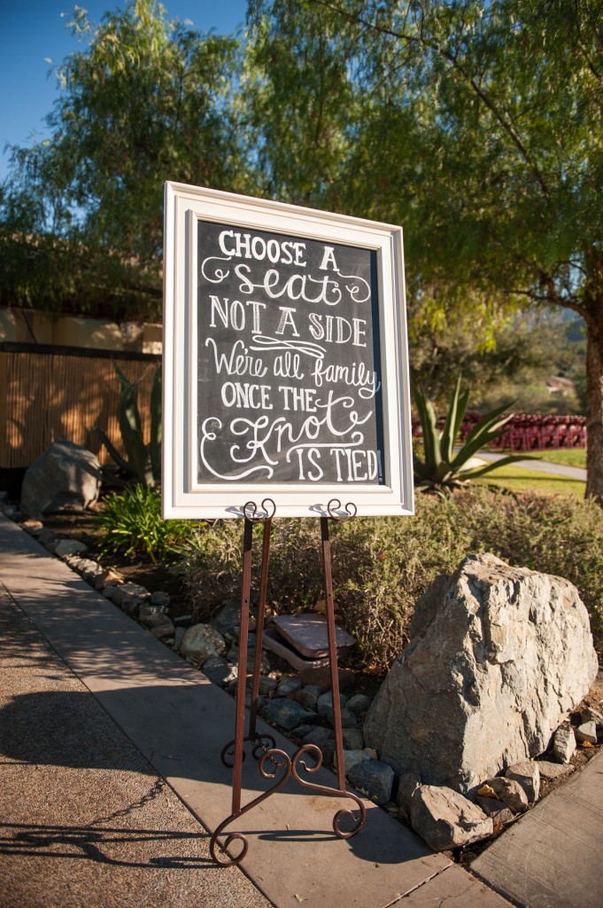 country themed wedding ceremony sign