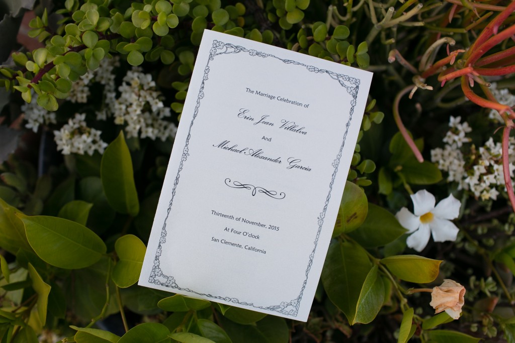 wedding invitation in greenery