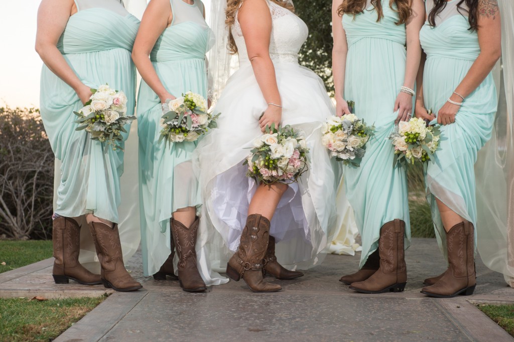 cowgirl boot wedding at Wedgewood Weddings venue