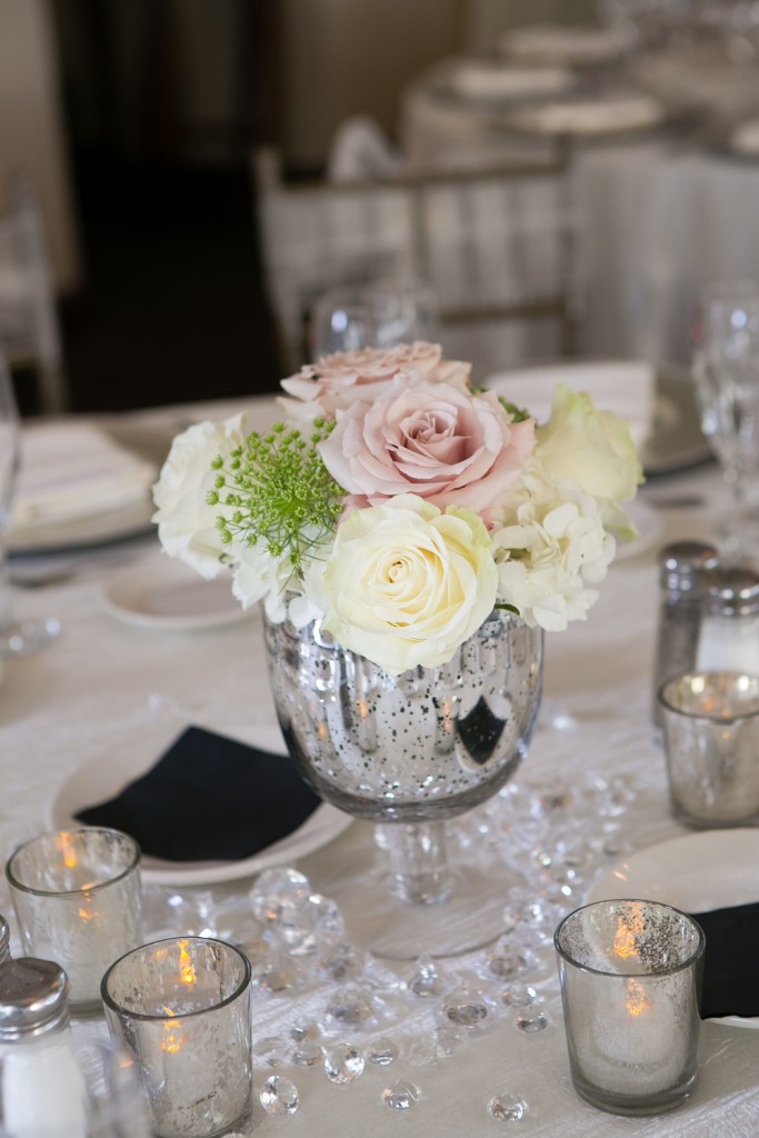 pale floral arrangement at Wedgewood Weddings