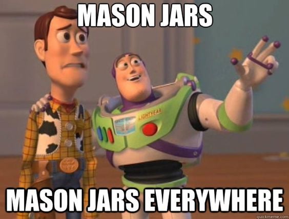 mason jars wedding meme