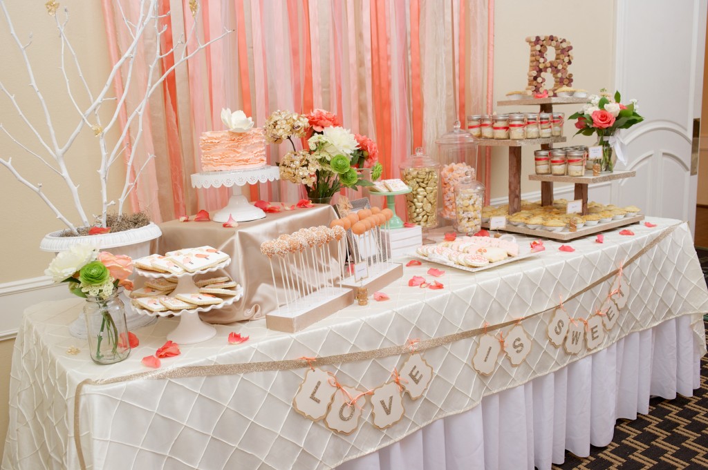 love is sweet wedding dessert table
