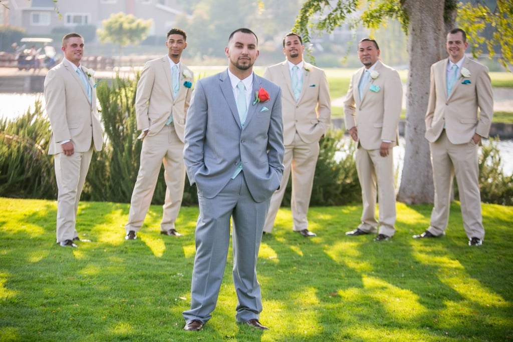 groom and groomsmen standing together at San Ramon by Wedgewood Weddings