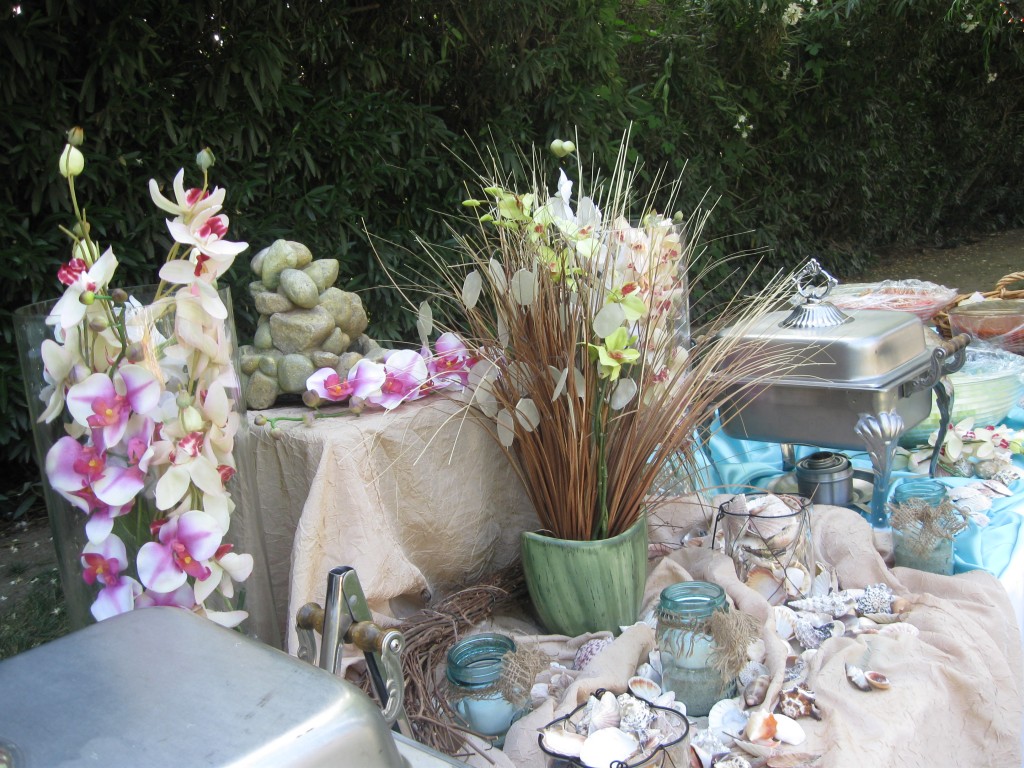 buffet table at Wedgewood Weddings with beach theme