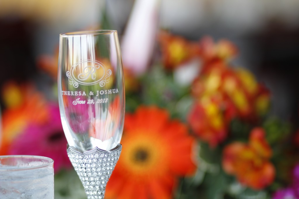 engraved wedding glass at Wedgewood Weddings