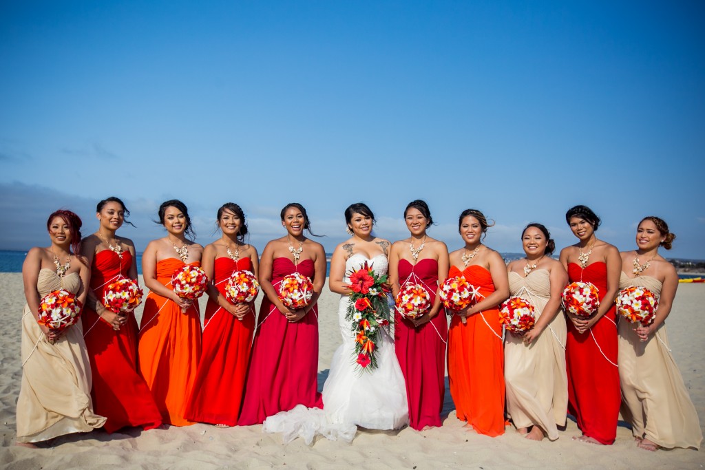 bright beach wedding party - Wedgewood Weddings