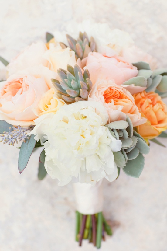 peony succulent bouquet gorgeous wedding flowers 