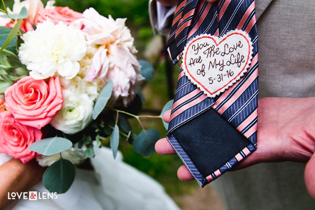personalized wedding tie