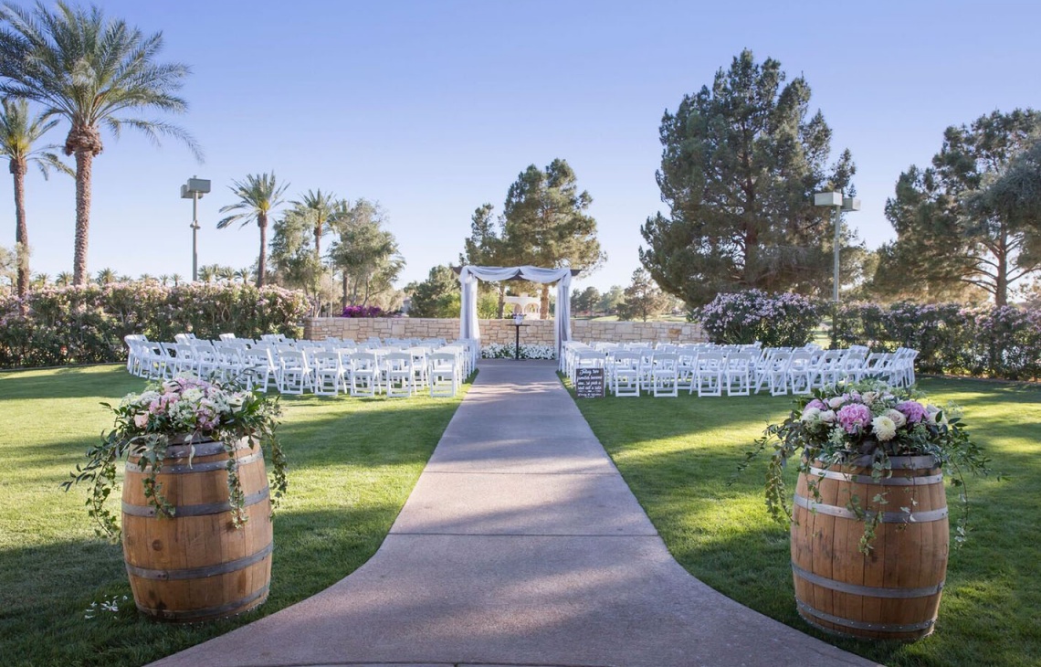 Ocotillo Wedding Venue Chandler Az Wedgewood Weddings Ceremony On The Upper Lawn